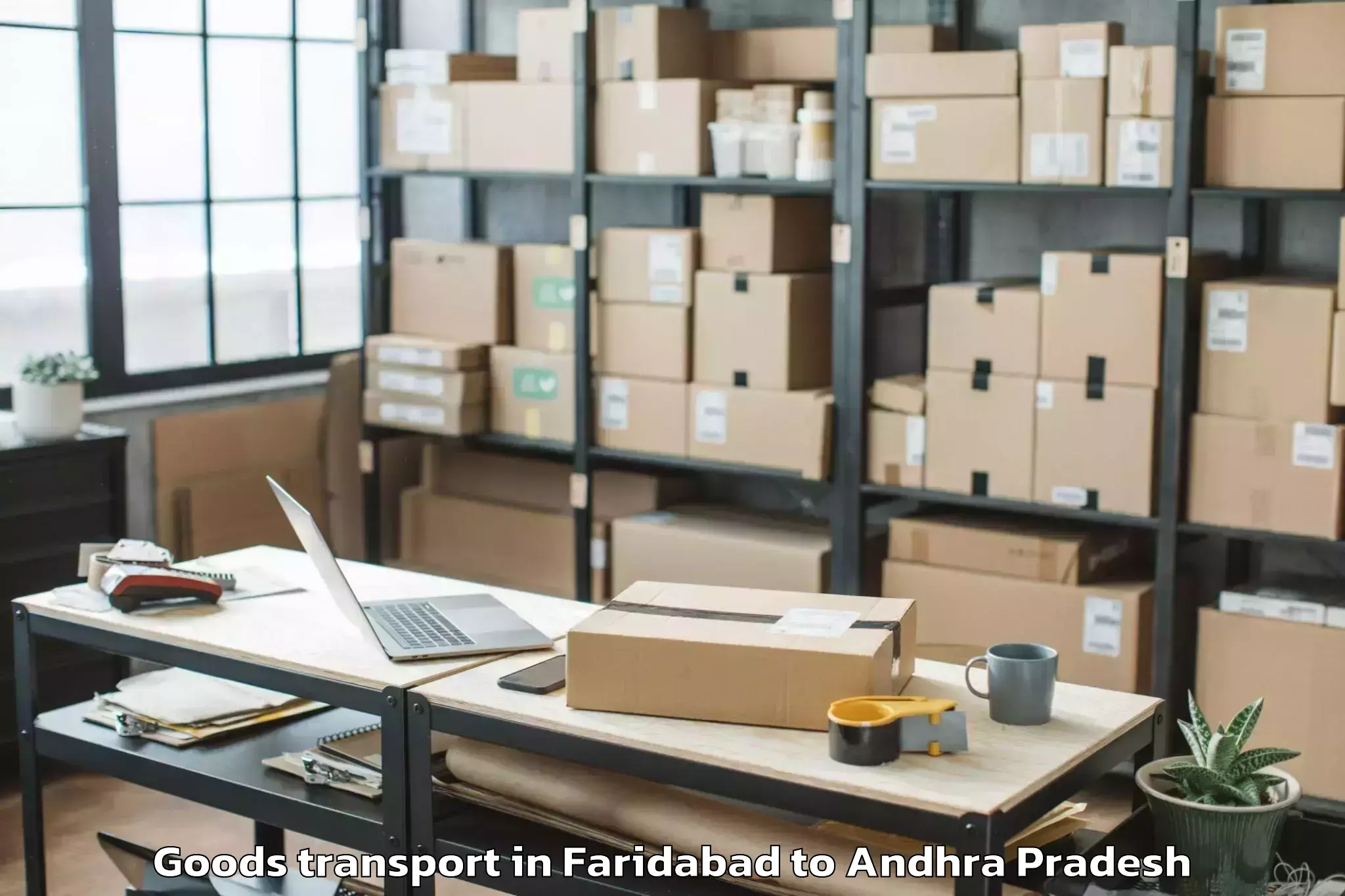 Easy Faridabad to Peravali Goods Transport Booking